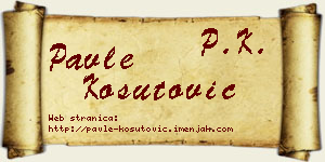 Pavle Košutović vizit kartica